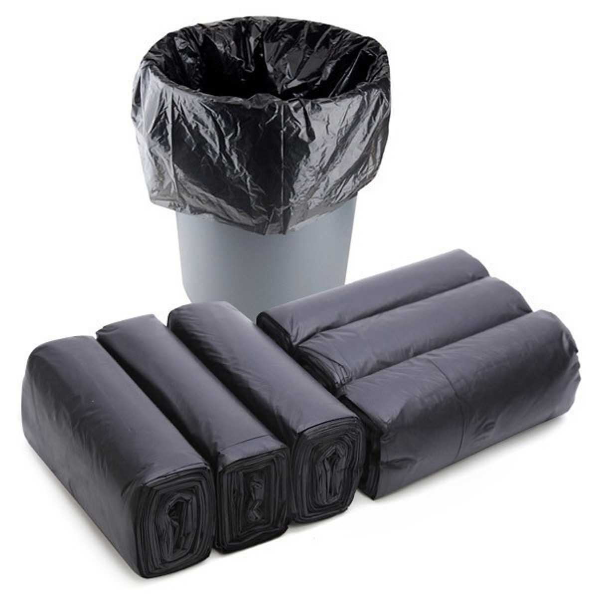 1 Kg túi đựng rác màu đen size 55 x 65 cm