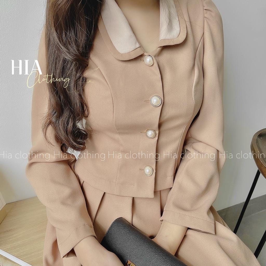 Set Áo Cổ Vest Chân Váy Dài | Thiết Kế Độc Quyền |HIA Clothing S361