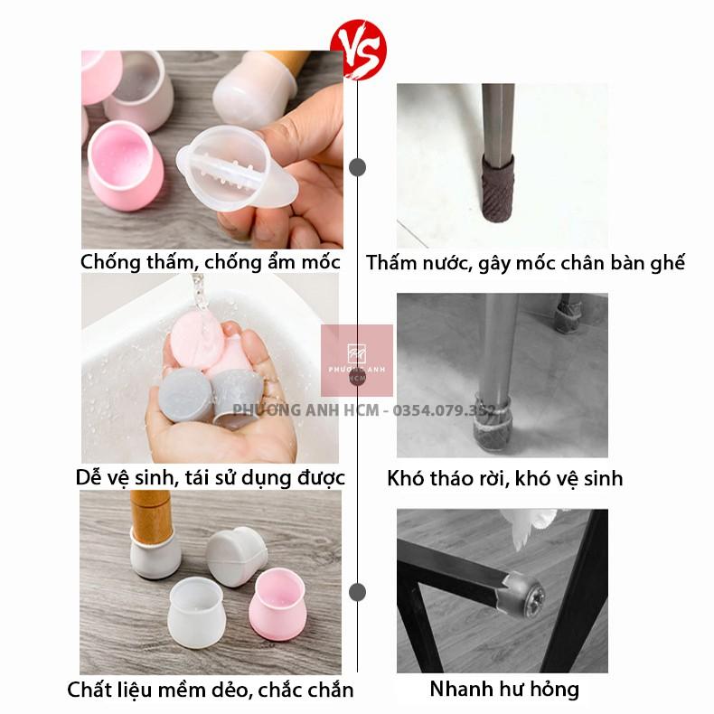 Vỏ Bọc Chân Bàn Ghế/ Bịt Chân Bàn Ghế Chống Trượt, Chống Trầy Xước