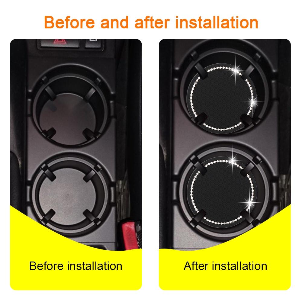 Set 2 giá đỡ bình nước bằng silicon chống trượt tiện dụng cho xe hơi