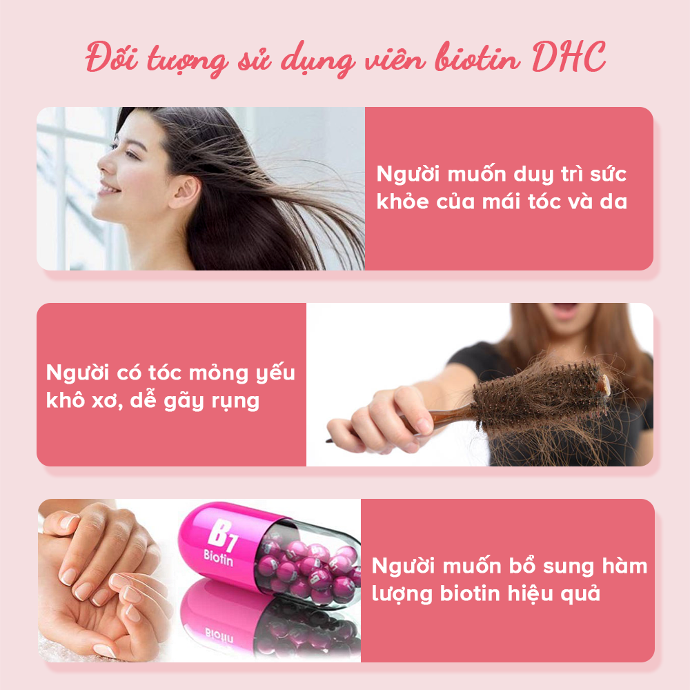 COMBO Tóc dài móng khỏe DHC Nhật Bản (Viên uống Kẽm + Viên uống Biotin) thực phẩm chức năng cải thiện da, tóc, móng JN-DHC-CB21