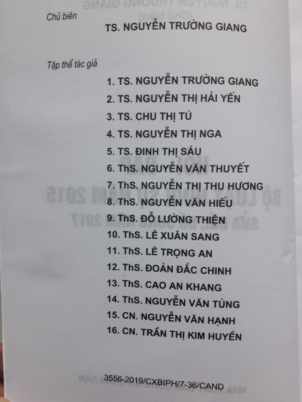 Hỏi - Đáp Bộ Luật Hình Sự Năm 2015 Sửa Đôi, Bổ Sung Năm 2017