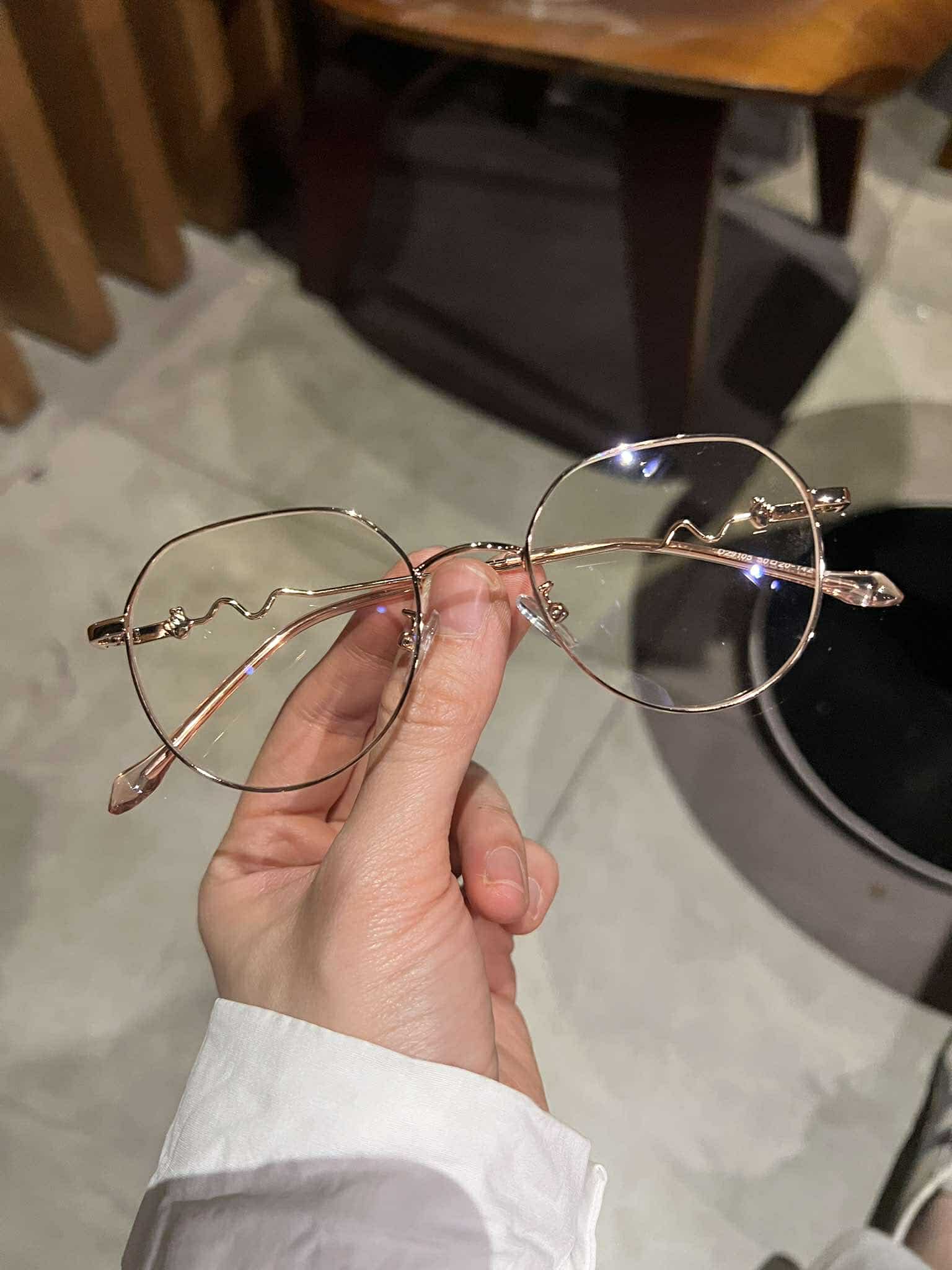 Kính vintage kim loại kiểu cách thời trang Hàn Quốc