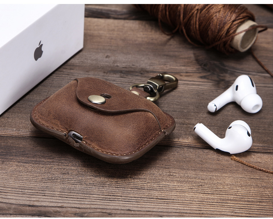 Airpods Pro Case Bao Da Sáp Bảo Vệ Cho Airpods Pro Màu Nâu