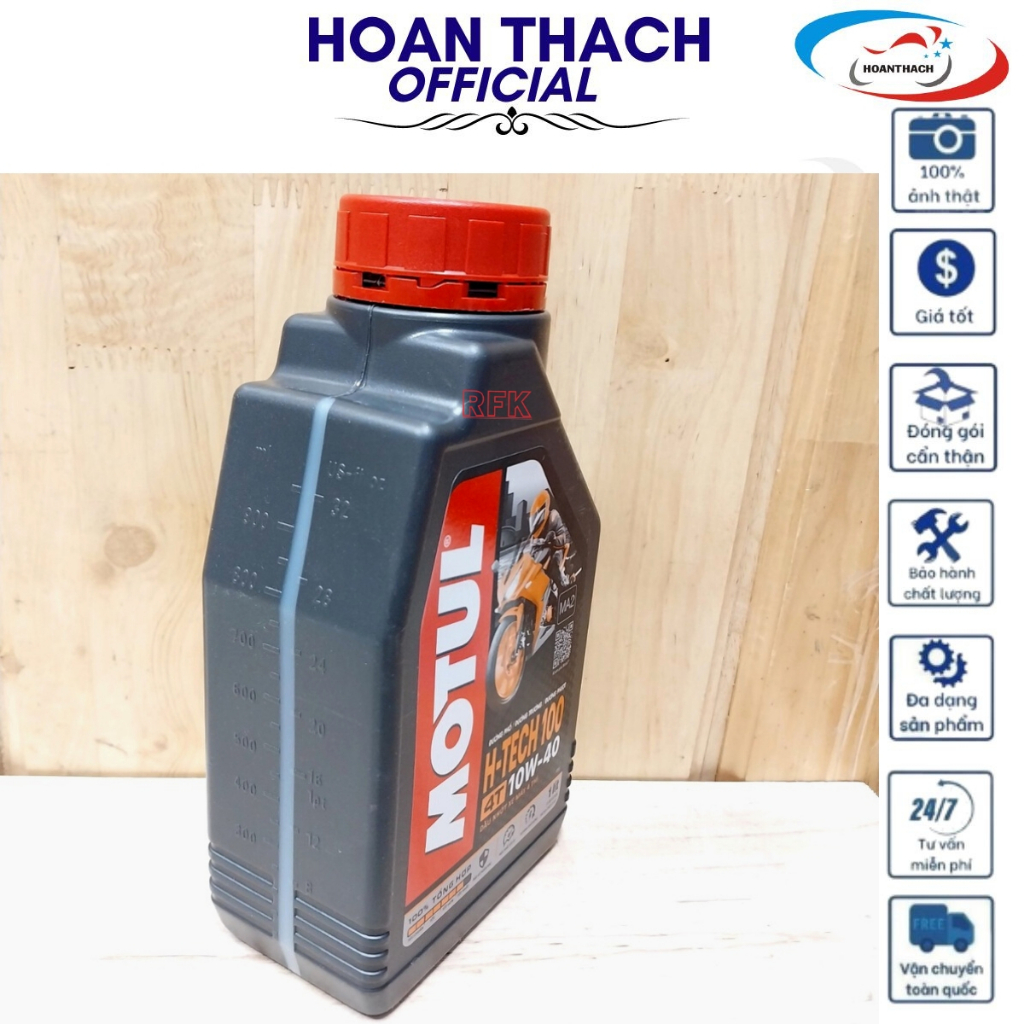 Nhớt H-Tech 100 4T 10W40 1lít dùng cho xe số HOANTHACH SP009032