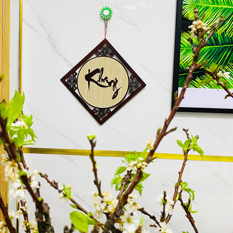 Chữ Khang Thư Pháp - Bảng Gỗ Decor - Trang Trí Nhà Cửa - Tết