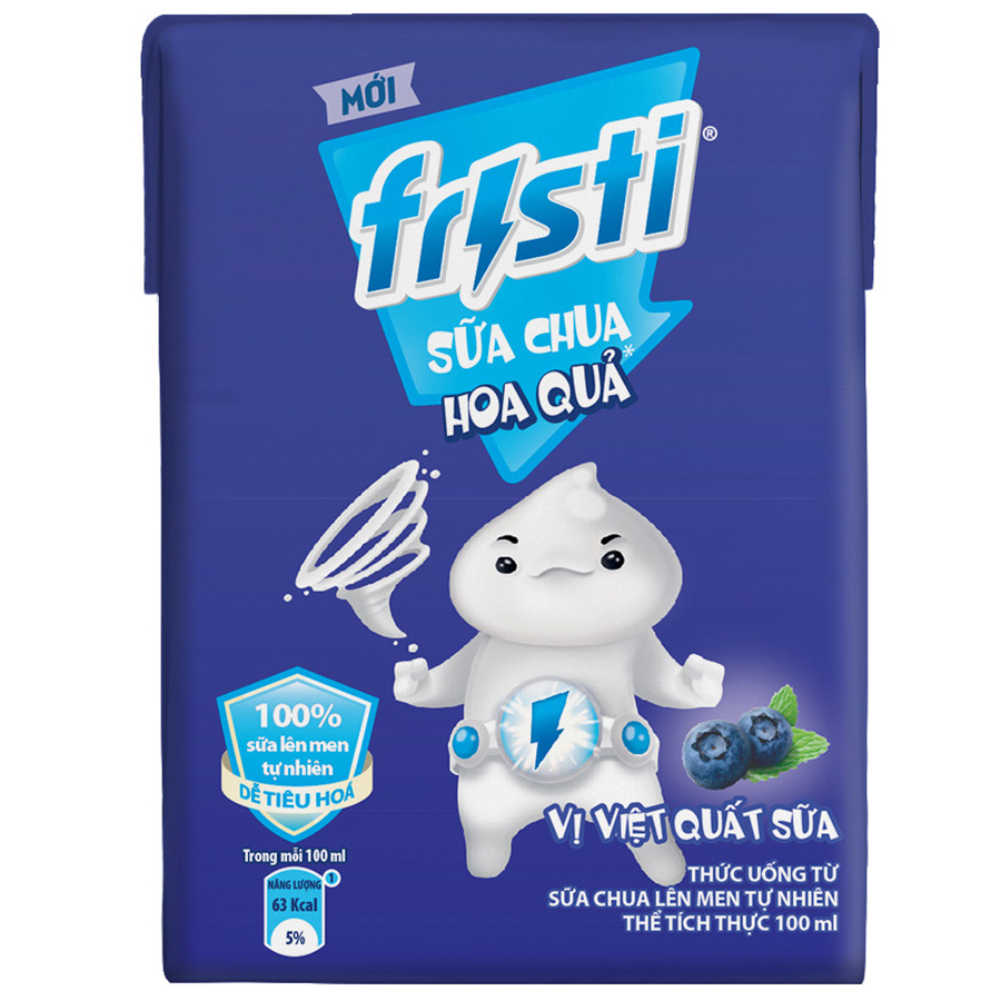 Thùng 48 hộp thức uống từ sữa chua lên men tự nhiên hiệu Fristi 100ml