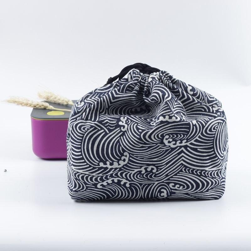 Japanese Lunch Bag Thermal Insulated Lunch Box Tote Cooler Handbag Bento Pouch Dinner Picnic Cloth Bag Food Storage Bags