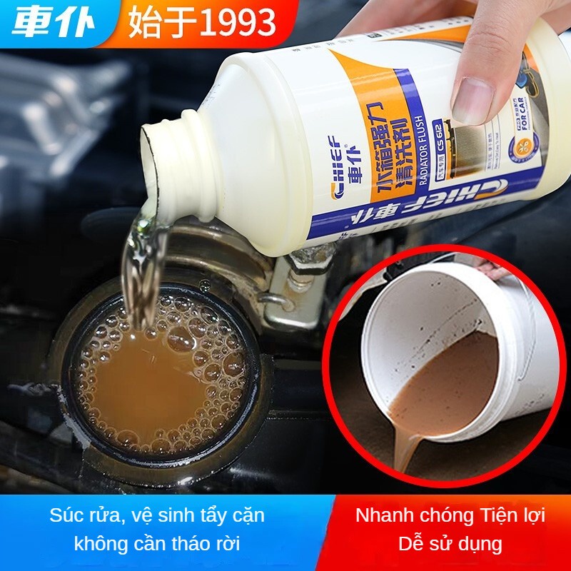 Súc rửa két nước ô tô Chief CS612 sử dụng trước khi thay nước làm mát Dung tích 350ml