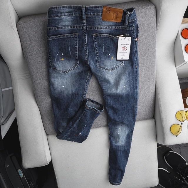 Quần Jean Nam cao cấp vảy sơn - co giãn