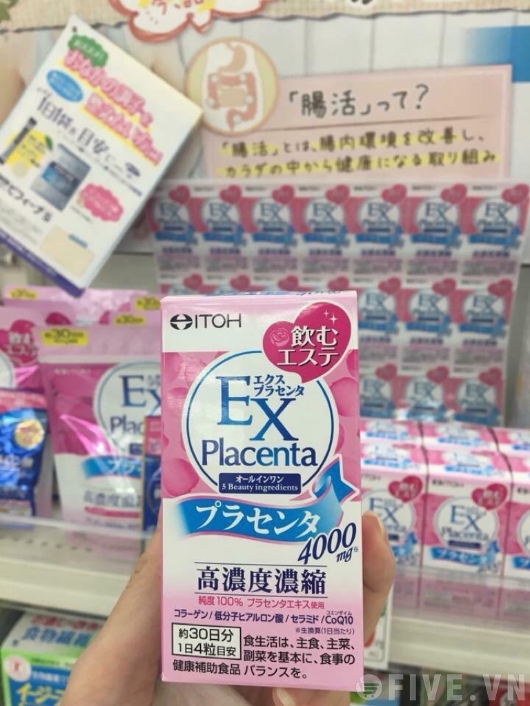 Thực phẩm bảo vệ sức khỏe EX PLACENTA - Cải thiện làn da 120 viên Số 1 Nhật Bản