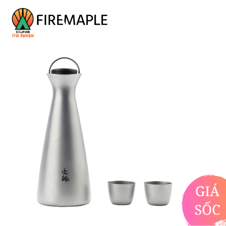 [CHÍNH HÃNG] - Bình đựng rượu kèm cốc Titanium 450ml Fire Maple 450ml FMP-BINH 2