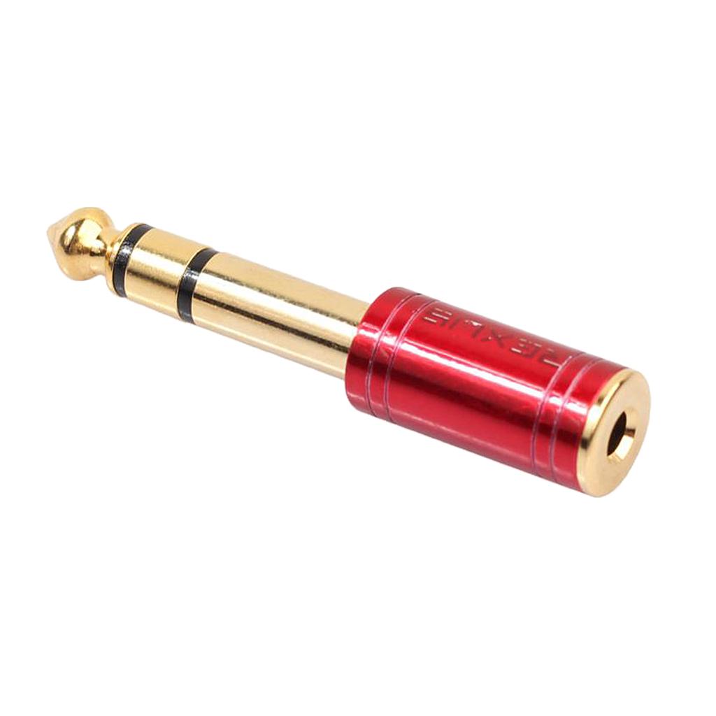 6.35mm Male to 3.5mm Female Stereo Headphone Jack Audio Adapter Converter