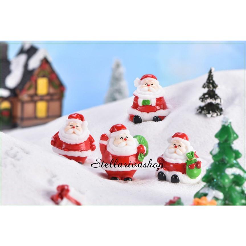 Mô hình ông già noel, người tuyết dễ thương trang trí tiểu cảnh giáng sinh, terrarium noel quà tặng trang trí