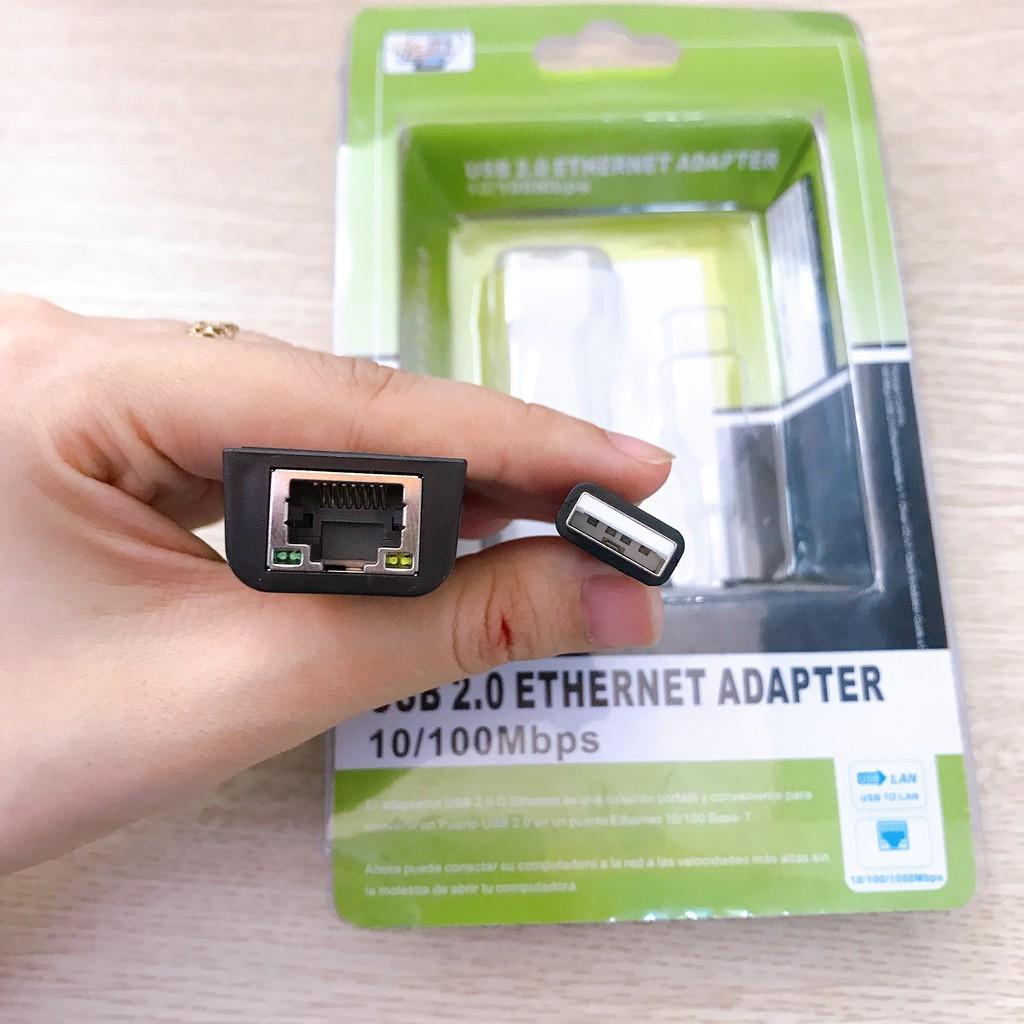 USB 2.0 chuẩn C to Lan 10.100 Mbps Ethernet Adapter