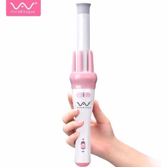 Máy uốn tóc xoăn xoay tự động 360 VIVID & VOGUE, máy làm tóc uốn xoăn tự động