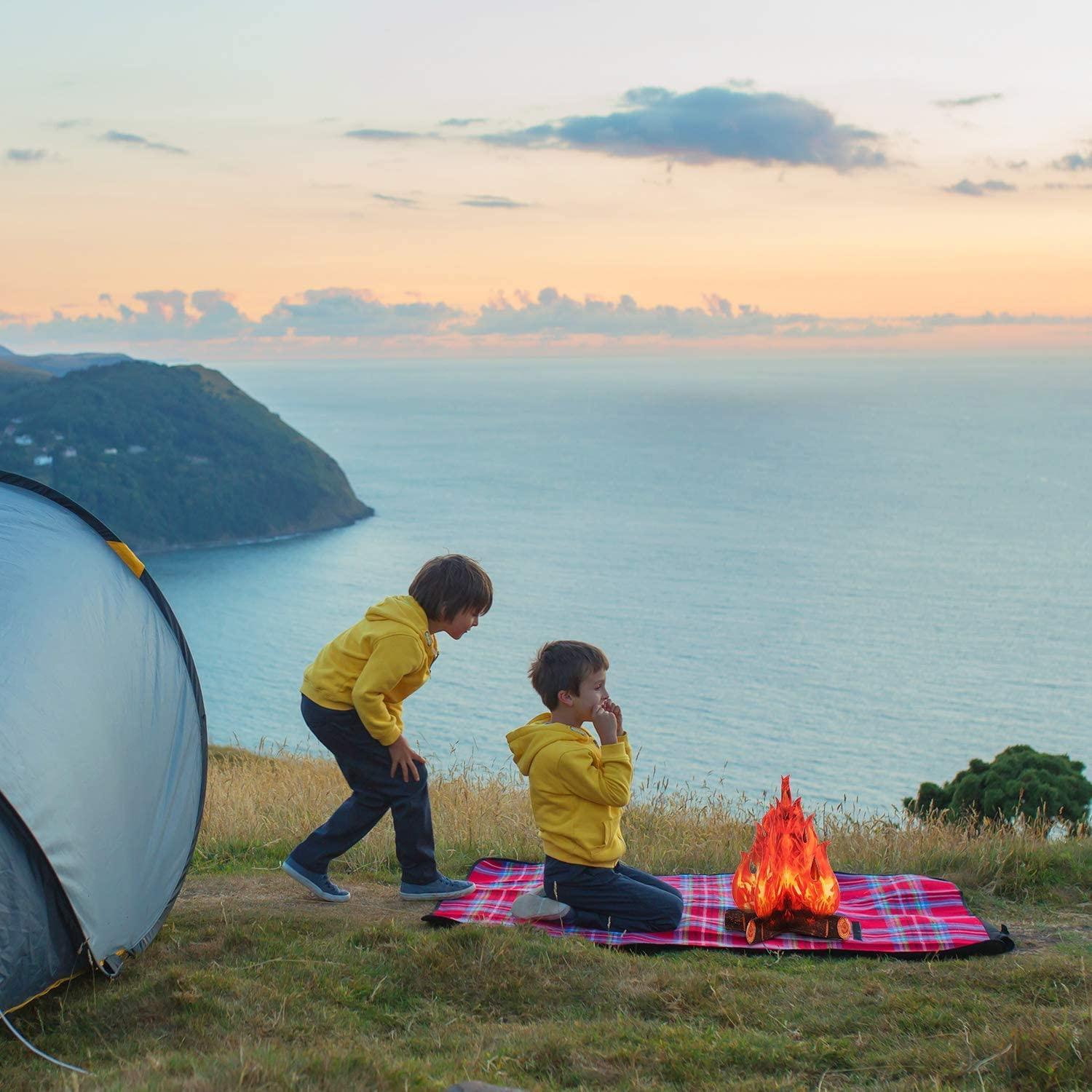 Ngọn đuốc ngọn lửa 3D Trung tâm Các tông Lửa trại Trang trí Lửa nhân tạo Ngọn lửa giả Giấy Trang trí Tiệc