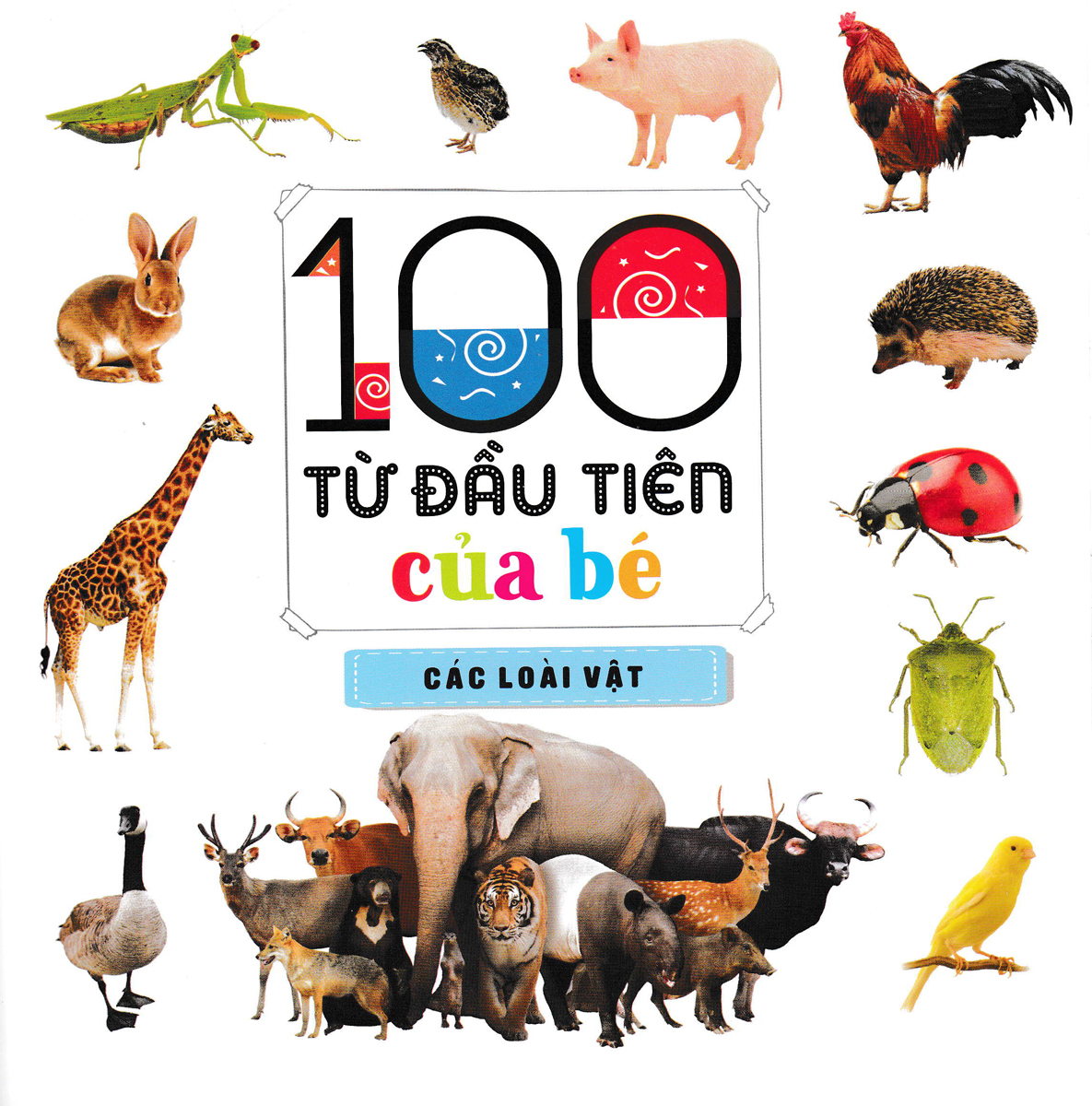 100 Từ Đầu Tiên Của Bé - Các Loài Vật - Bìa Cứng