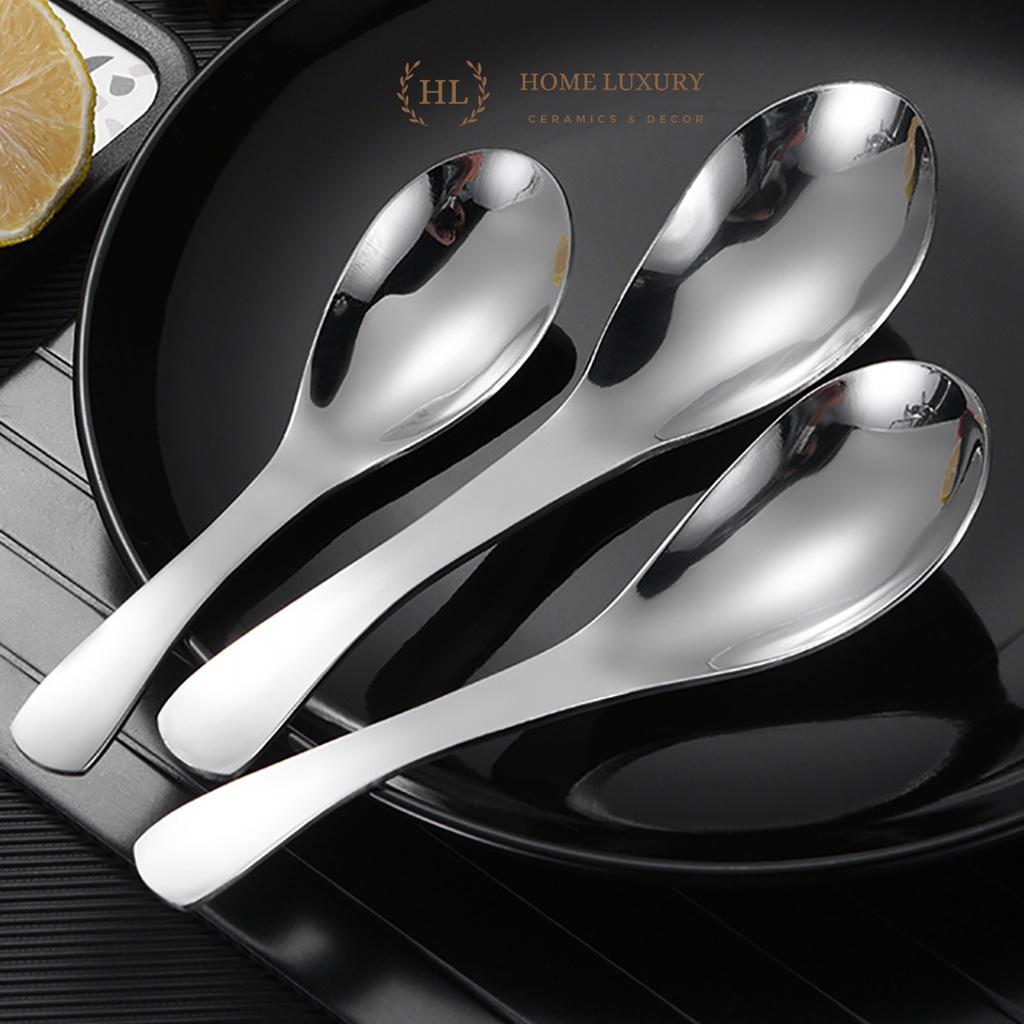 Thìa súp Inox nhập khẩu | THÌA Stainless Steel Cong 3 Size Cao Cấp Inox Không ăn mòn| Thìa Súp Cong Vàng