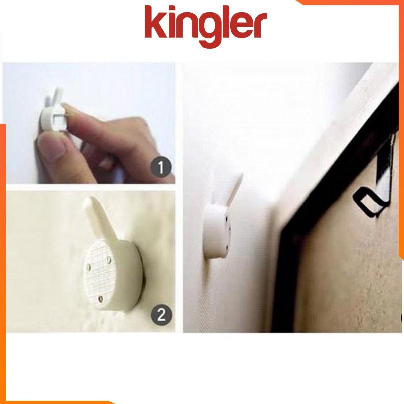 10 Móc Nhựa Đinh 3 Chân Đinh Đóng Tường, Treo Tranh, Ảnh, Vật Dụng Nhẹ, Móc Treo Tường Siêu Chắc Chắn, Kingler 2220Set10