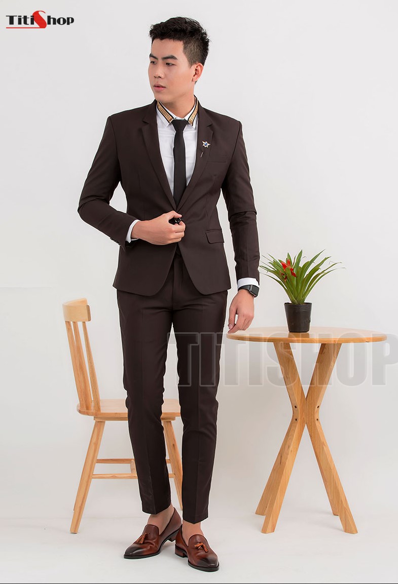 Áo vest nam Titishop AVN143 đen nâu