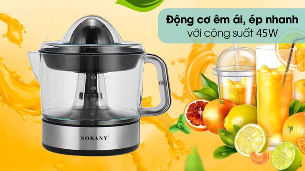 Máy vắt cam JE-623D dung tích 700ml, Máy vắt cam tự động