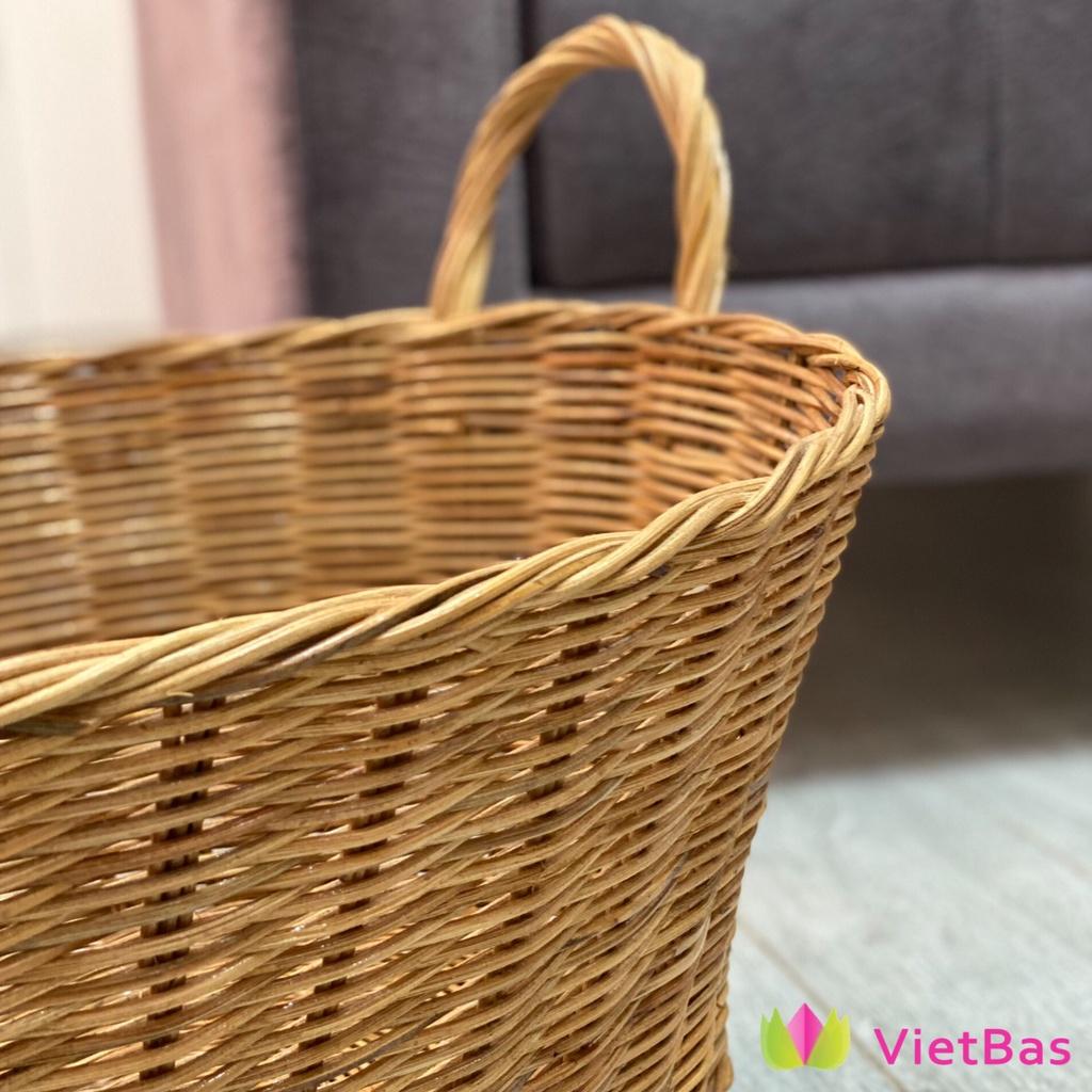 Giỏ mây đựng đồ VIETBAS có quai MAY_003