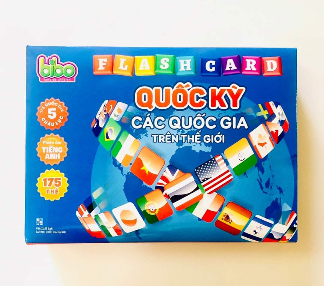 Bộ Thẻ Cờ Các Nước Trên Thế Giới, Có Phiên Âm Song Ngữ