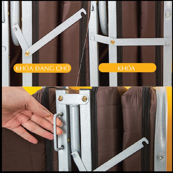 Giường ngủ gấp gọn. Giường di động - Giường xếp gấp gọn văn phòng KT 65cm x 1m85