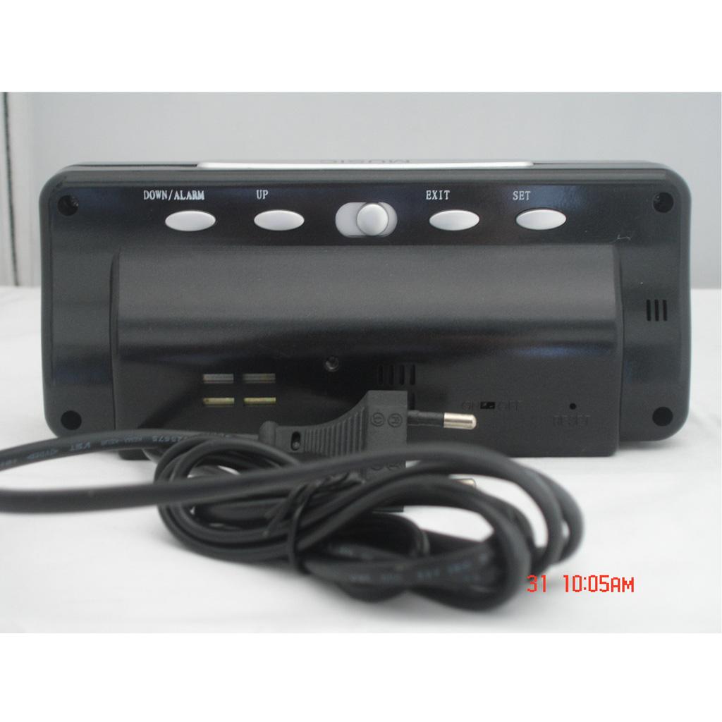 Large LED Display Electronic Desk Clock Digital Alarm Clock EU Plug