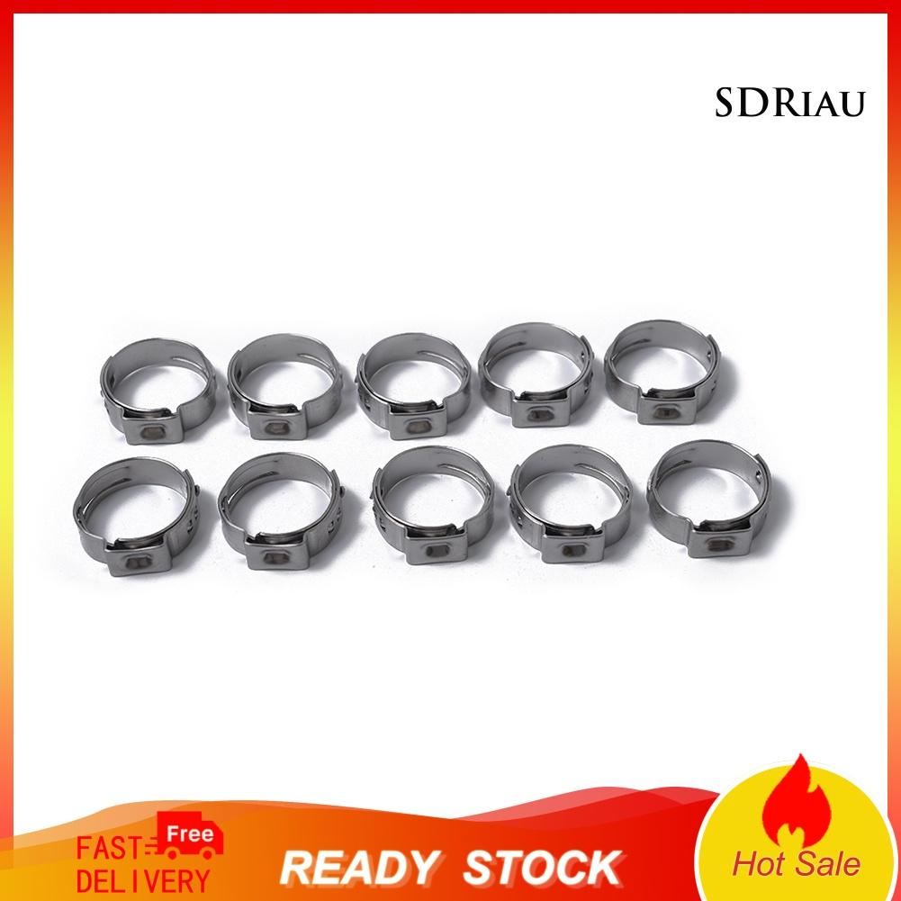Set 10 Kẹp Ống Nhiên Liệu Bằng Thép Không Gỉ Chất Lượng Cao