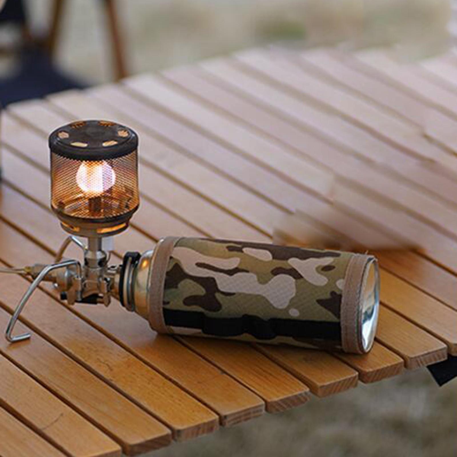 Portable Gas Tank Protector Cover Fuel Cylinder Canister Storage Bag Anti Drop Gas Tank Holder for Outdoor Hiking Camping Cooking Supplies