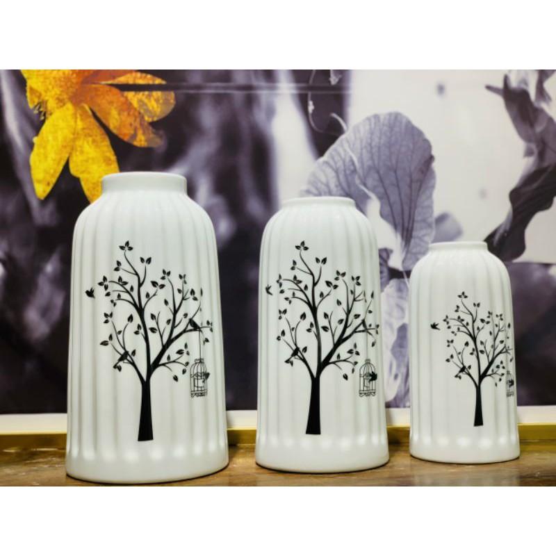 Bình Hoa men sứ sướng nghệ thuật mang phomg trang trí.