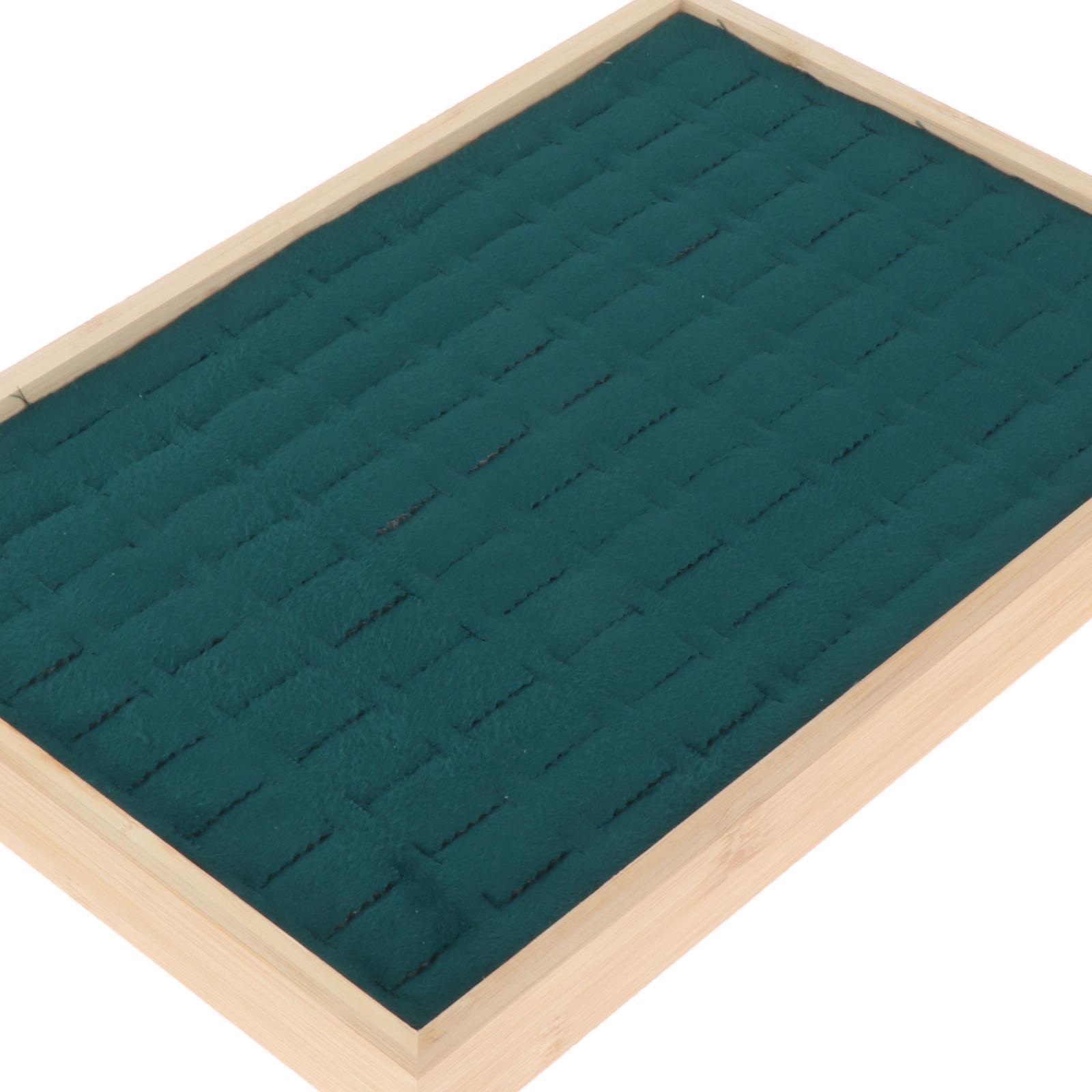 Stackable Jewelry Storage Tray Flannel Wrapped for Bracelet Drawers Closet