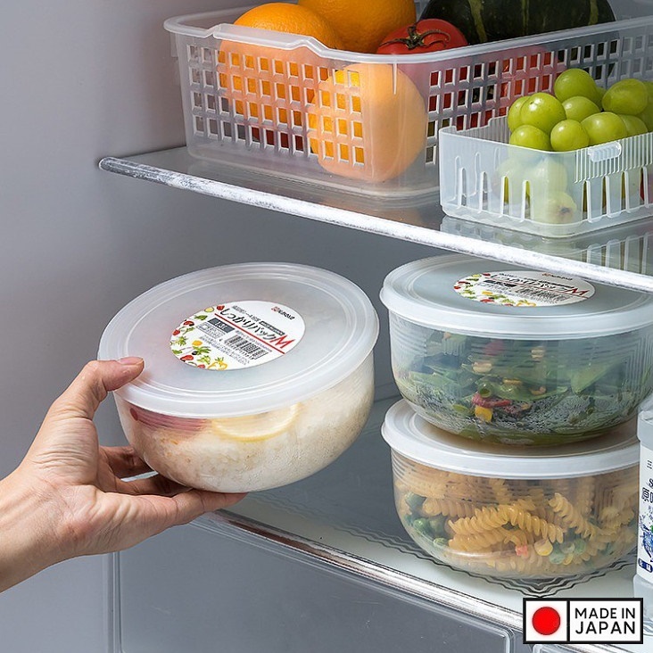 Hộp đựng thực phẩm tròn Nakaya Pack M 1.3L - Hàng nội địa Nhật Bản nhập khẩu chính hãng