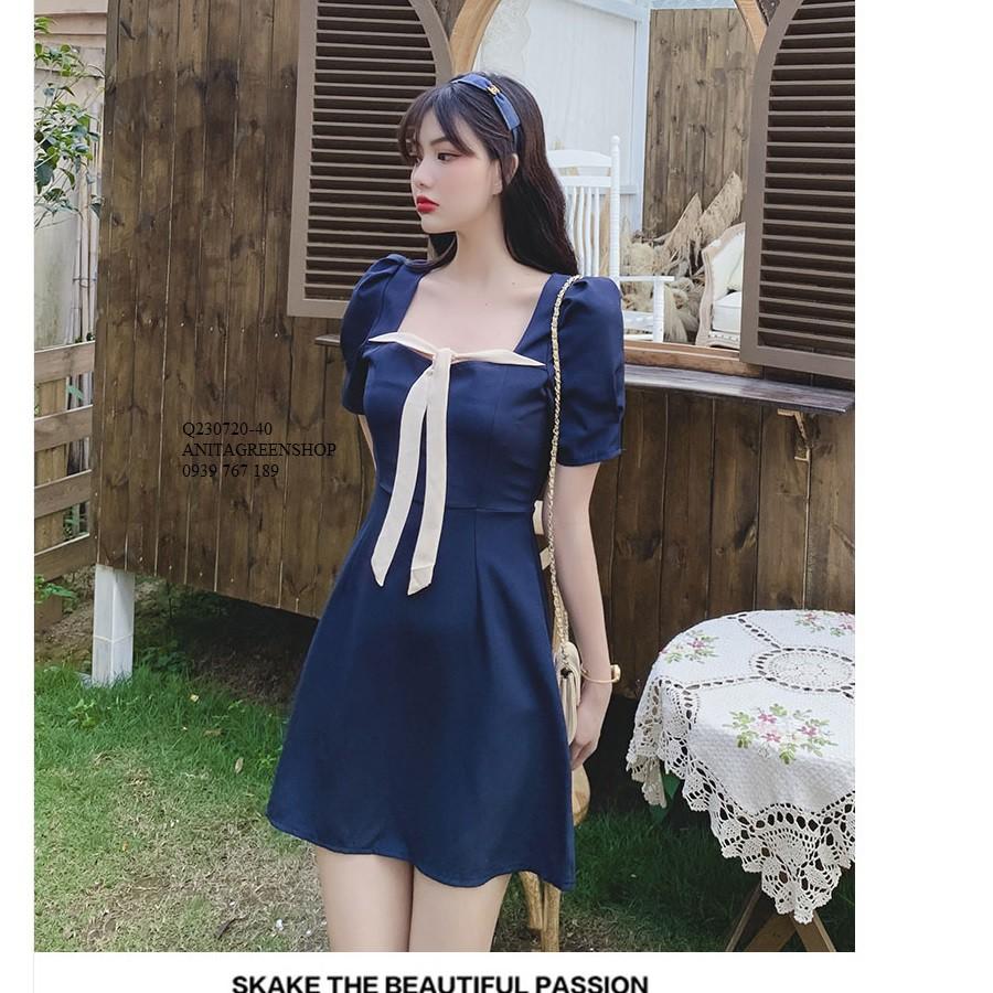 Q230720 ĐẦM CHỮ A CỔ VUÔNG