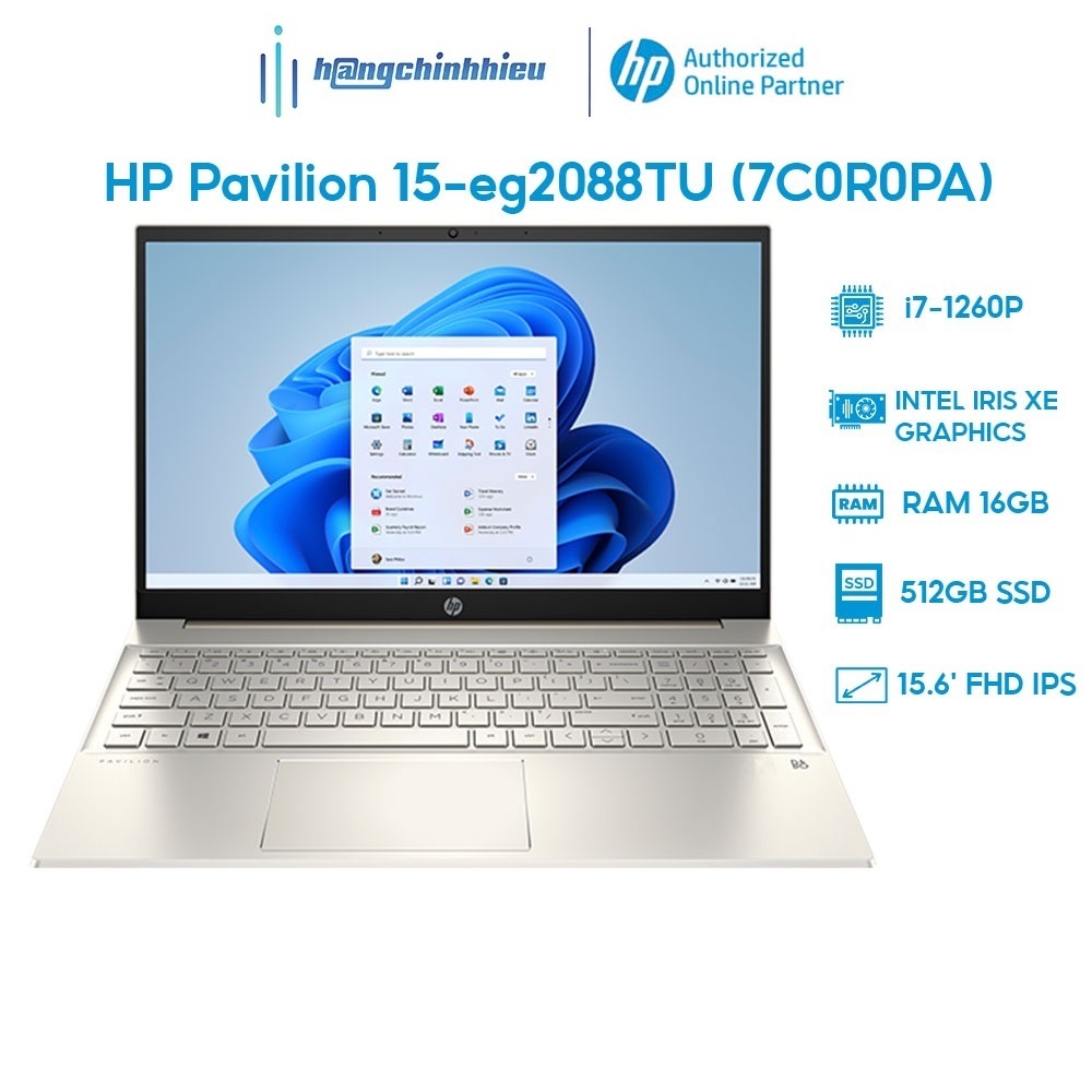 Laptop HP Pavilion 15-eg2088TU 7C0R0PA i7-1260P | 16GB | 512GB | 15.6' FHD Hàng chính hãng
