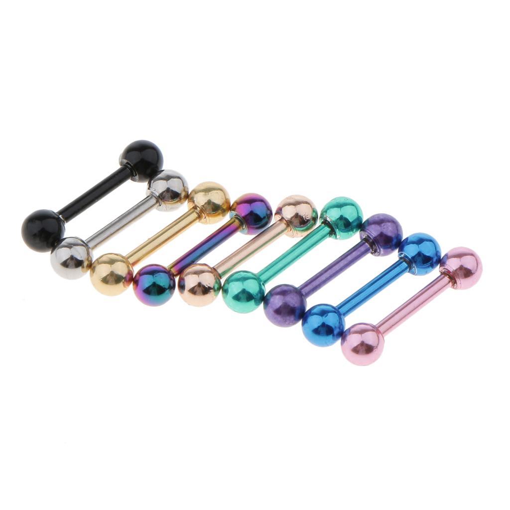 9 Pieces Stainless Steel Barbell  Lip  Stud  16g 3mm Ball