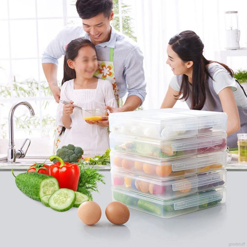 Hộp cơm trưa 3 ngăn bằng nhựa giữ tươi thực phẩm và chống xuyên thủng