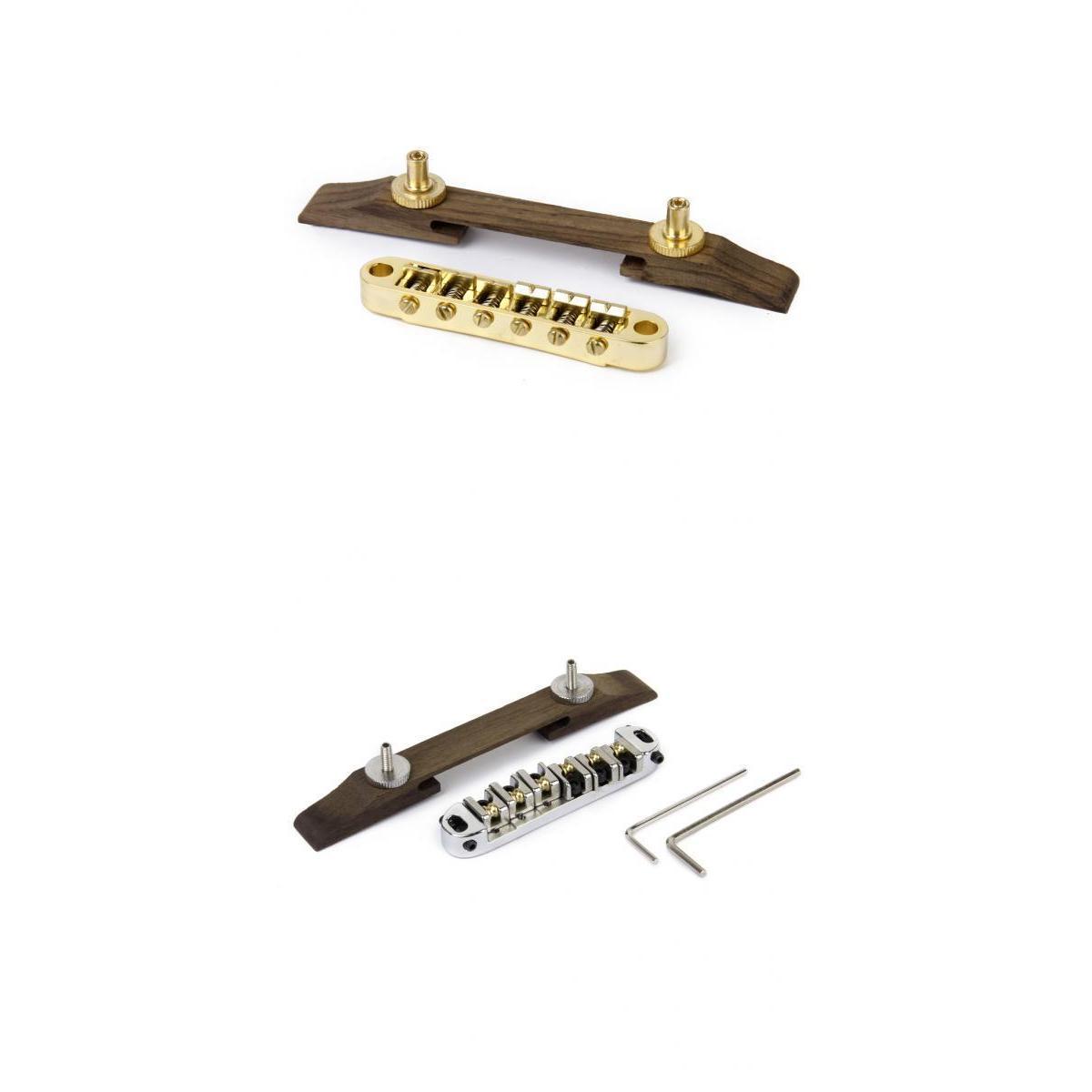 Guitar Rosewood Bridge Saddles + Jazz Guitar Roller Bridge
