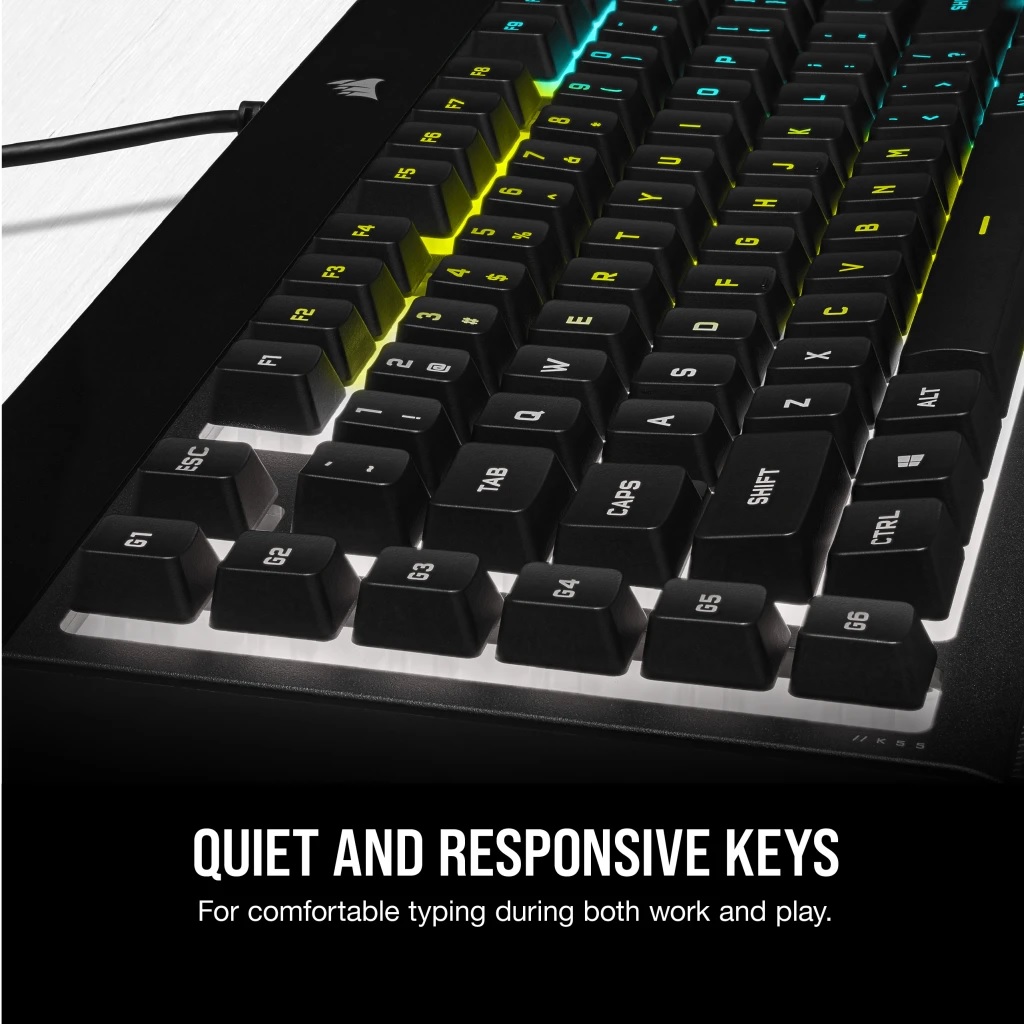 Bàn phím có dây Corsair K55 Pro Lite RGB - Hàng chính hãng