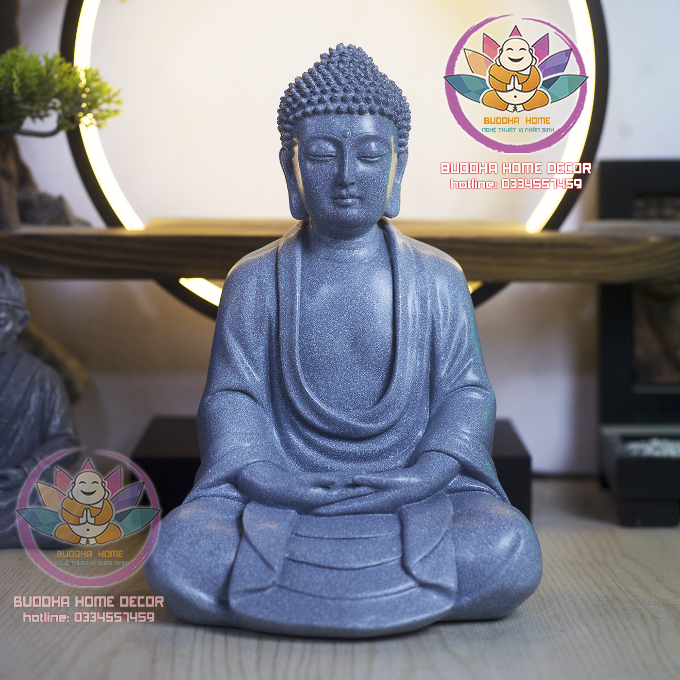 Tượng Đức Phật Thiền thủ ấn Cao 24 cm đẹp sắc nét phong thủy thờ cúng nhà cửa