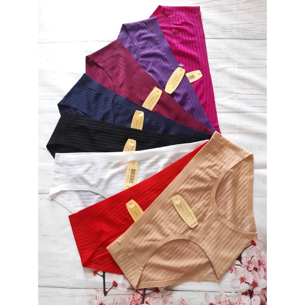 Quần Lót Nữ -Sét 5 Quần Su Sọc Không Đường May Lưng Thấp - Mã 1022