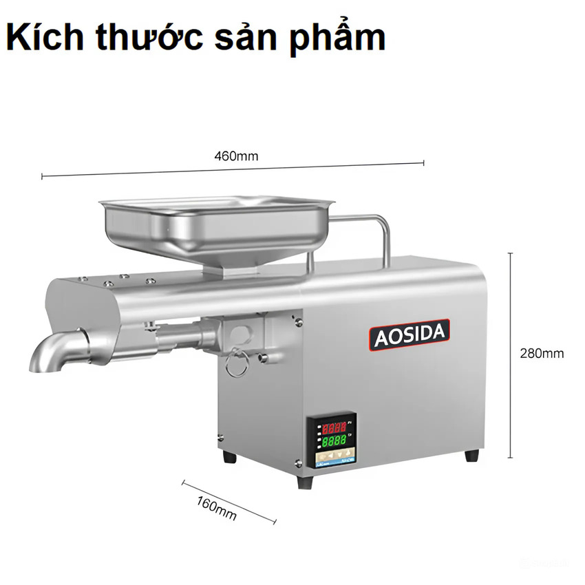 Máy ép dầu thực vật NÓNG - LẠNH dùng trong gia đình. Thương hiệu Anh Quốc cao cấp AOSIDA - A250. Hàng chính hãng