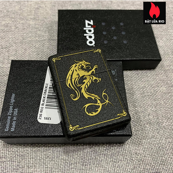 Bật Lửa Zippo 236 Khắc Rồng 84 – Zippo 236.R84