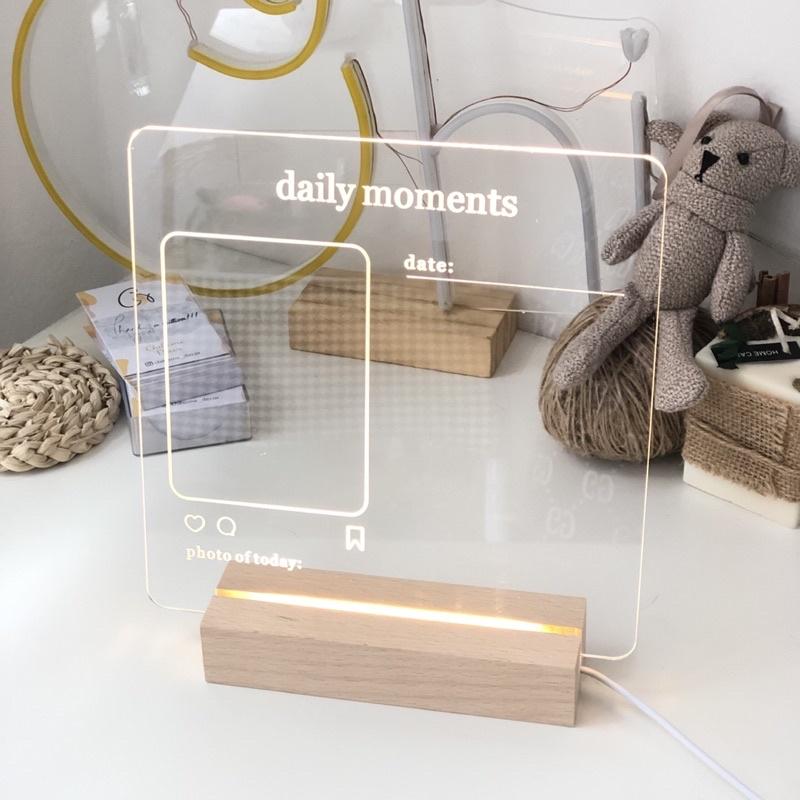 Đèn Ghi Chú Gắn Bảng Acrylic để bàn làm việc, làm đèn trang trí, đèn ngủ, làm quà tặng dễ thương-K1780