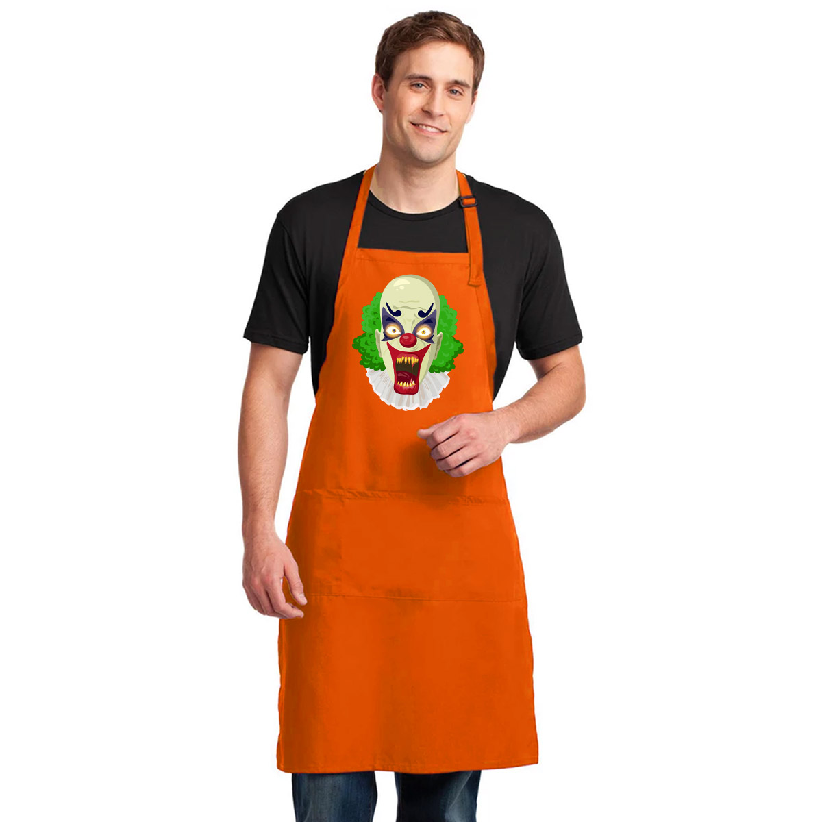 Tạp Dề Làm Bếp In Hình Bóng Ma Halloween - Mẫu022