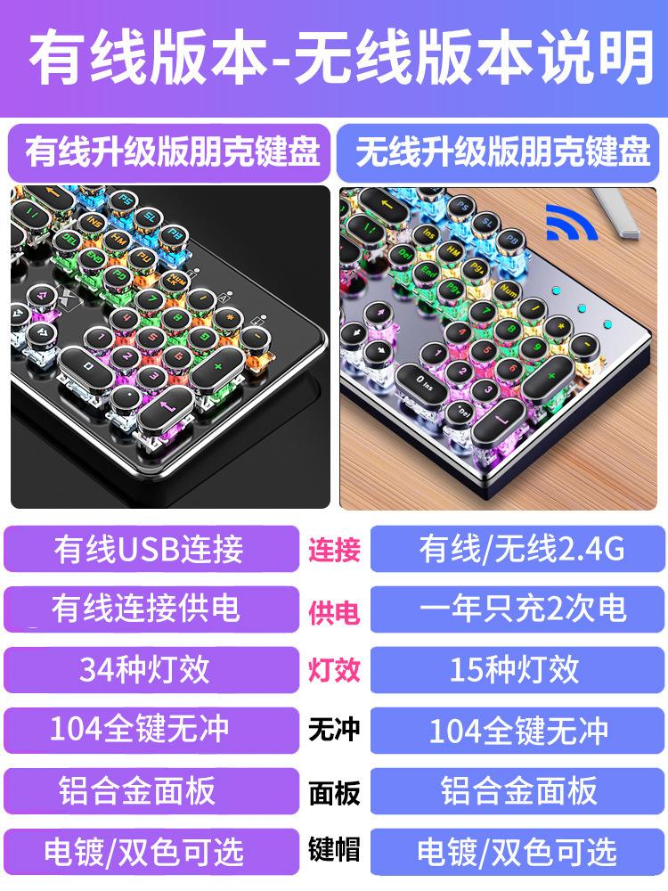Phong Cách Mới Nhất Flagship Phong Cách Khoa Học Viễn Tưởng Cơ Không Dây Bộ Chuột Xanh Trục Đen Trục Máy Tính Xách Tay Bên Ngoài Máy Tính Có Dây