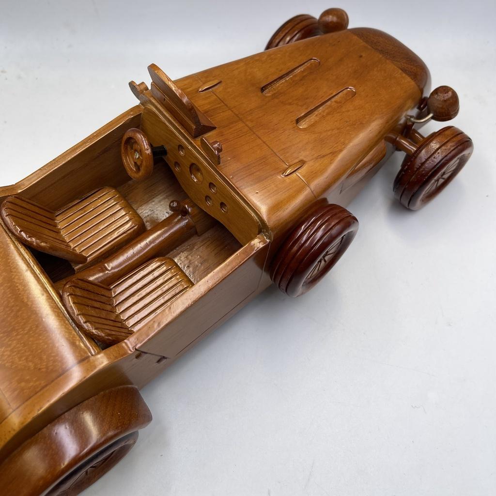Xe ô tô đua cổ điển Bugatti Model 35c handmade 100% từ gỗ tự nhiên, hàng chất lượng cao, kích thước 33x15x10 cm