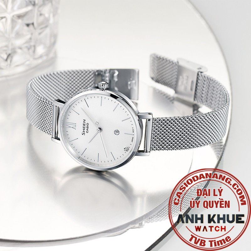 Đồng hồ nữ dây kim loại Casio Sheen chính hãng SHE-4539M-7AUDF